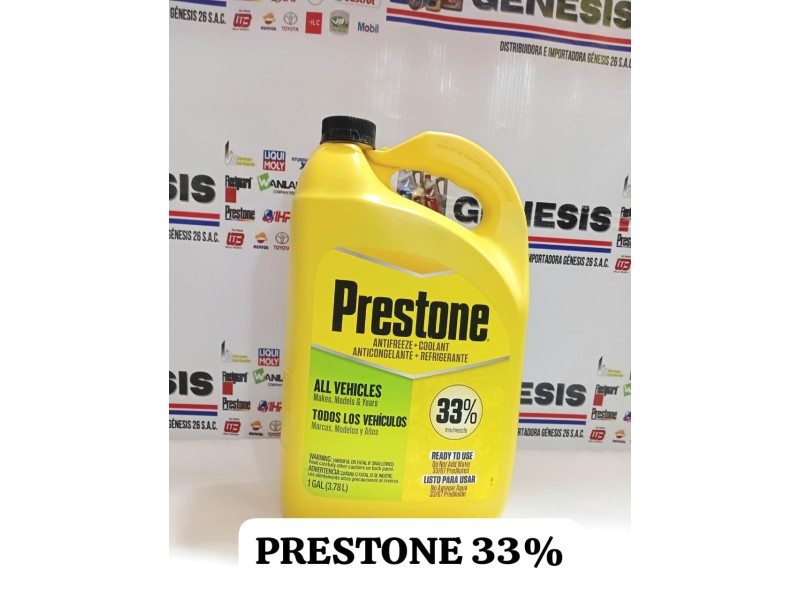 REFRIGERANTE 33% ANTIFREZZE/COOLANT AF2033 PRESTONE GL (VERDE))