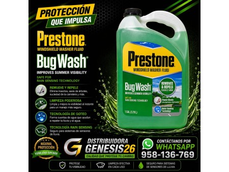 LIMPIA PARABRISAS BUG WASH 1GL PRESTONE (VERDE)