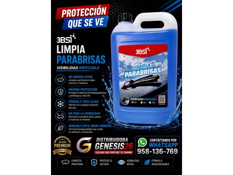 LIMPIA PARABRISAS 3BSI GALON (AZUL)