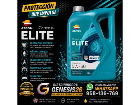 ACEITE 5W30 ELITE EVOLUTION DX2 REPSOL 5LT