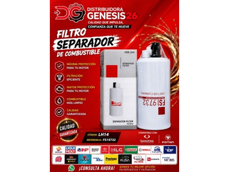 FILTRO SEPARADOR FS-19732-JD DE AGUA CUMMINS