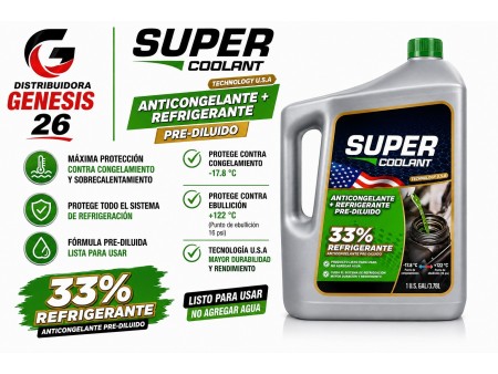 REFRIGERANTE 33% GREEN SUPER COOLANT 1GL VERDE