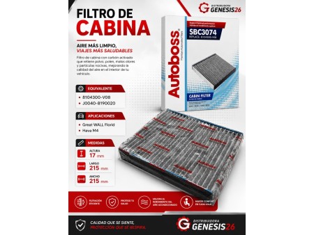 FILTRO DE A/CONDICIONADO SBC3074 AUTOBOSS