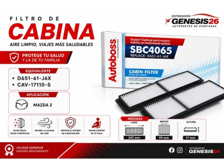 FILTRO DE A/CONDICIONADO SBC4065 AUTOBOSS