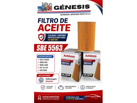 FILTRO DE ACEITE SBE5563 AUTOBOSS