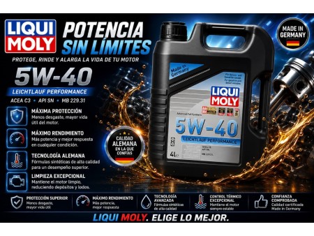 ACEITE 5W40 LEICHTLAUF PERFORMANCE LIQUI MOLY 4LT