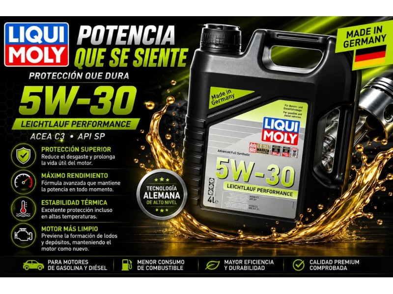 ACEITE 5W30 LEICHTLAUF PERFORMANCE LIQUI MOLY 4LT