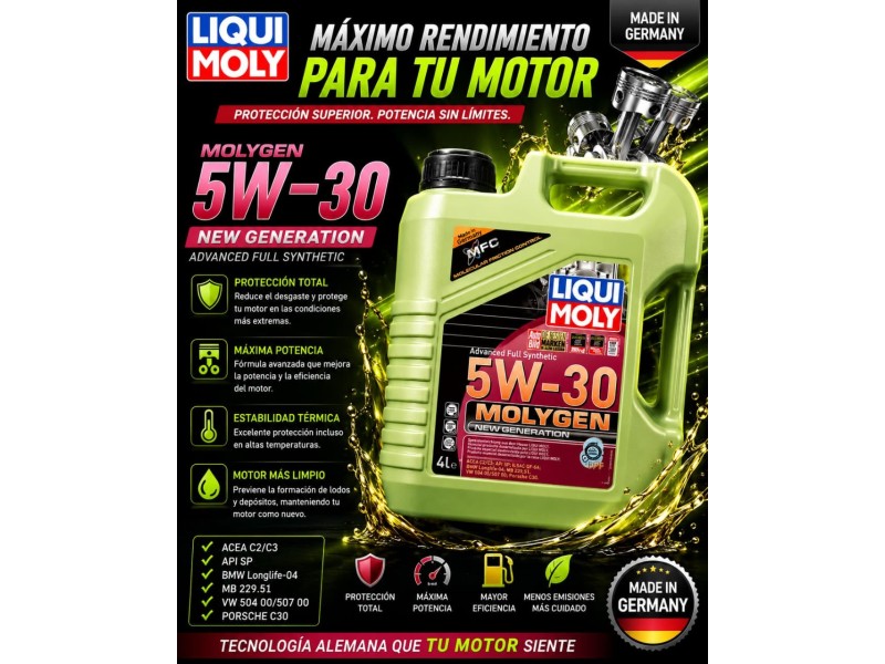 ACEITE 5W30 MOLYGEN NEW GENERATION DPF LIQUI MOLY GL DE 4LT
