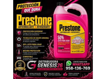 REFRIGERANTE 50% EURO PINK AF9050M PRESTONE 1GL (ROSADO - ORGANICO)