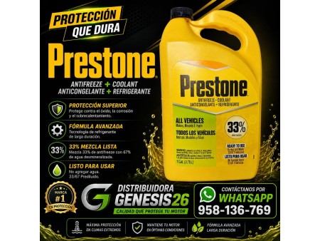 REFRIGERANTE 33% ANTIFREZZE/COOLANT AF2033 PRESTONE GL (VERDE))