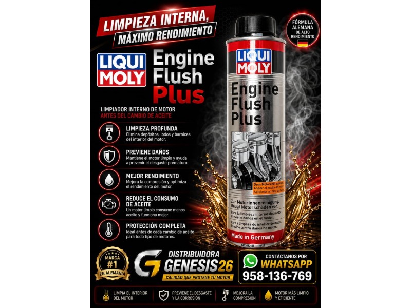 ENGINE FLUSH PLUS LIQUI MOLY 300ML / LAVADO DE MOTOR