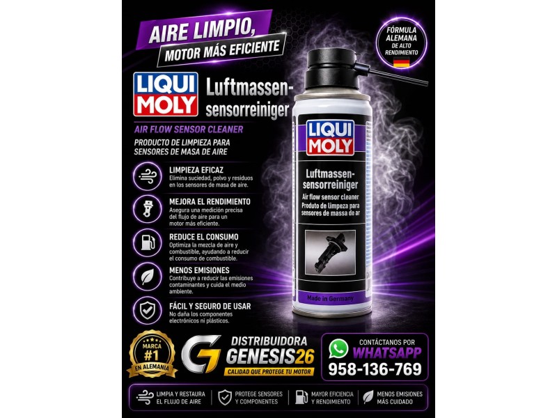 LUFTMASSENSENSOR REINIGER LIQUI MOLY 200ML / LIMPIADOR DE SENSOR DE MASA DE AIRE