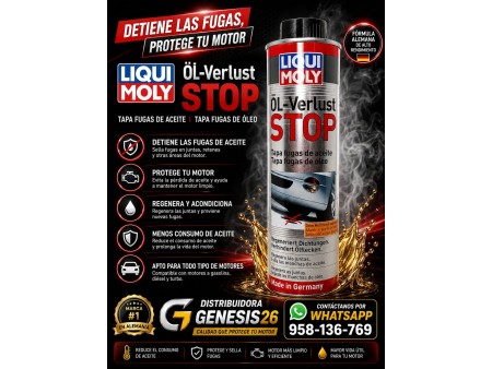 OL VERLUST STOP LIQUI MOLY 300ML /  REGENERADOR DE RETENES (TAPAFUGAS DE MOTOR - MOTOR OIL SAVER STOP)