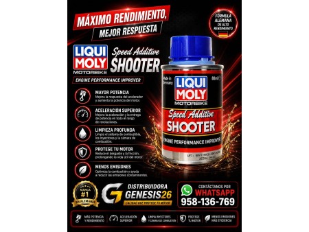 MOTORBIKE SPEED SHOOTER LIQUI MOLY 80ML / ADITIVO ELEVADOR DE POTENCIA