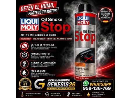 OIL SMOKE STOP LIQUI MOLY /ADITIVO CORTA HUMO DE ACEITE (APLIACION MOTOR)
